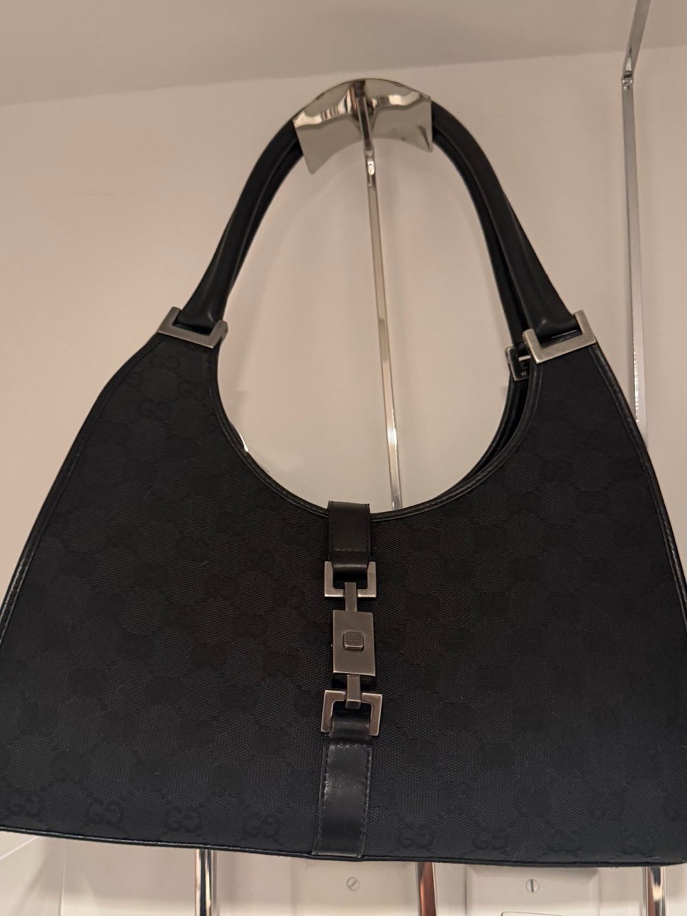Gucci Jackie Black Shoulder bag vintage era
